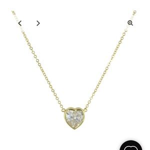 Bezel Solitaire, heart necklace